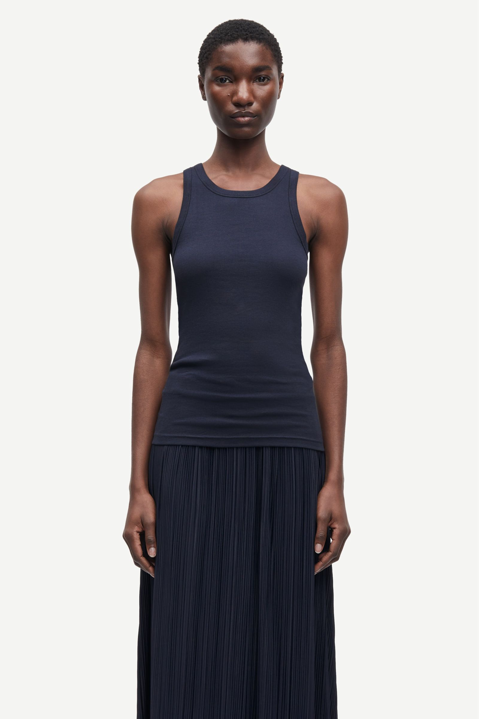 odor ash sleeveless トップス 韓国 シズニルック Alexo tank 7542 Night Sky | Samsøe Samsøe®