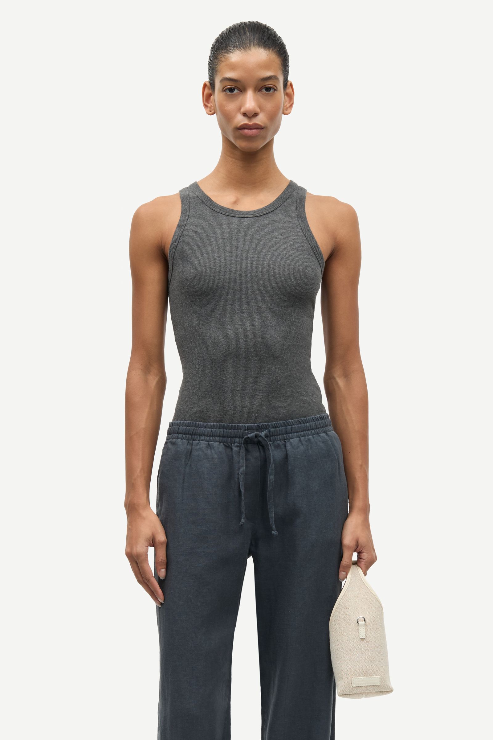 Alexo tank 7542 Dark grey mel. | Samsøe Samsøe®
