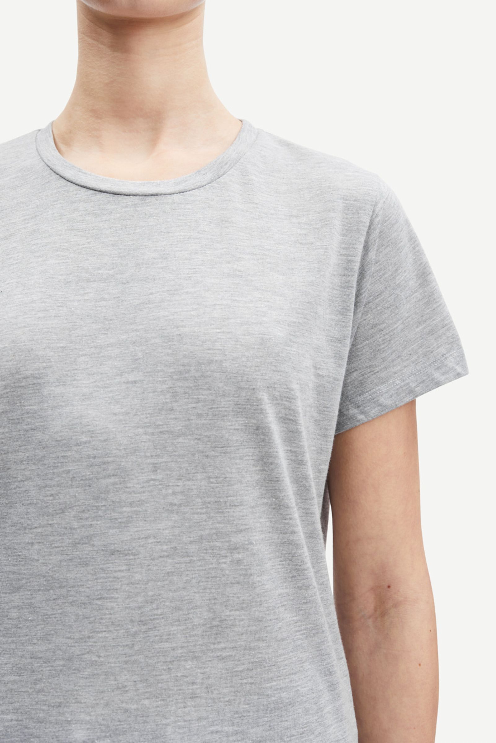 売れ筋商品|||サムス サムス Tシャツ レディース トップス SOLLY TEE SOLID - Basic T-shirt - grey melange Samsøe Samsøe SOLLY TEE SOLID - T-Shirt basic - grey melange