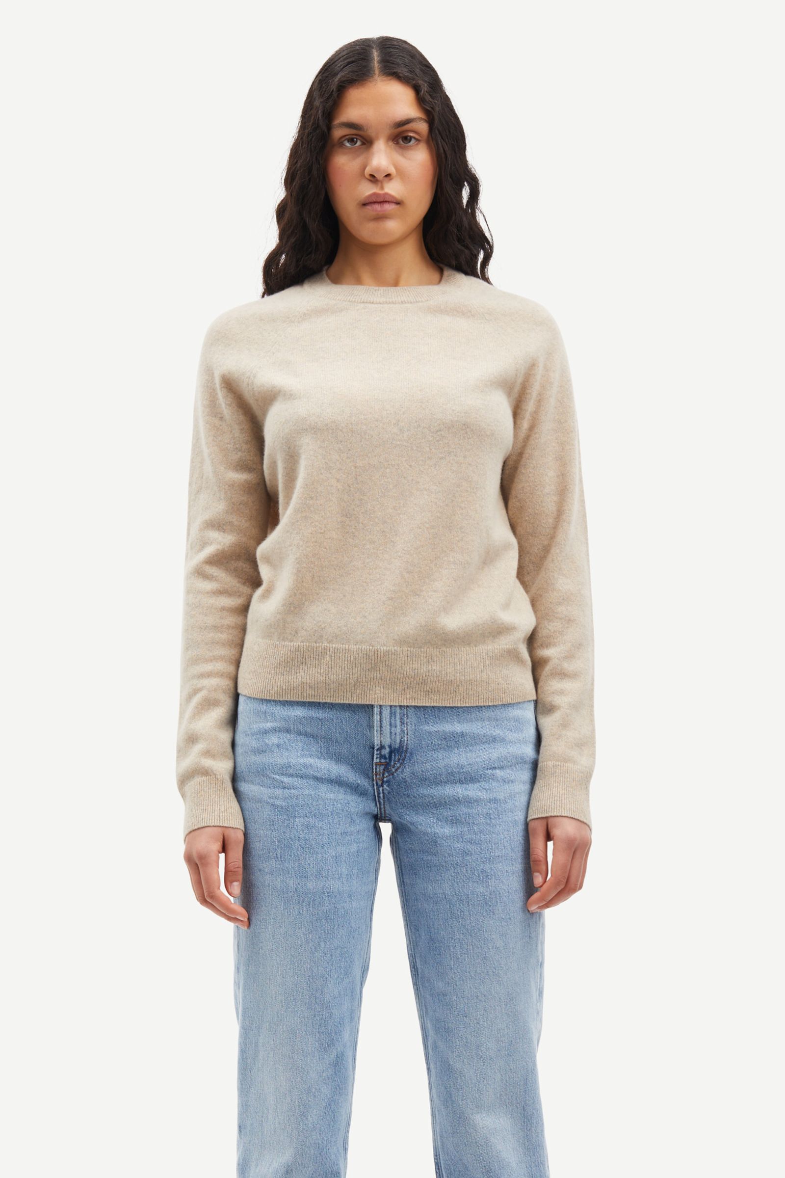 Boston o-neck 6304 Cream Mel. | Samsøe Samsøe®