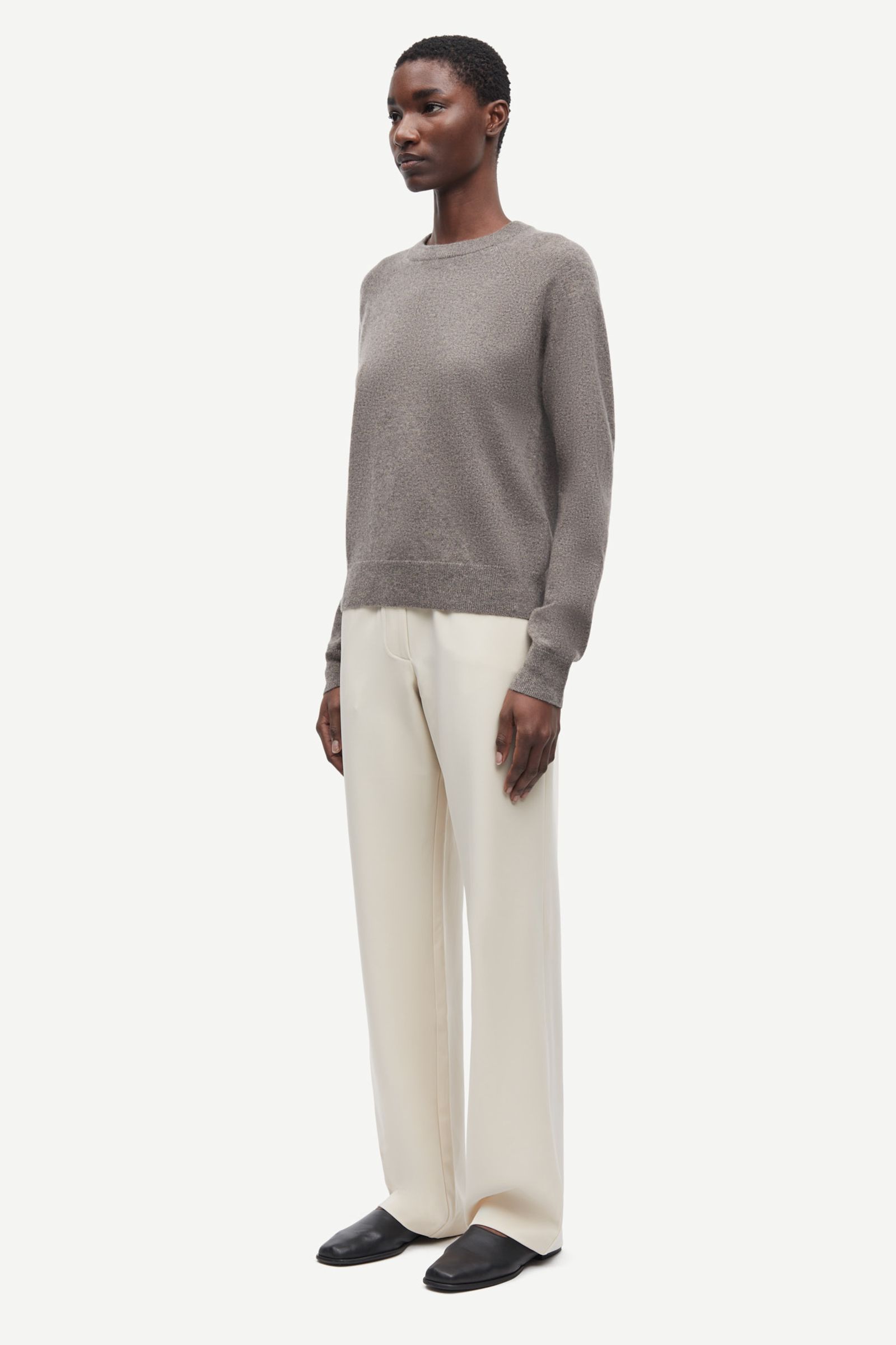 Boston o-neck 6304 GREY BLUE MEL. | Samsøe Samsøe®