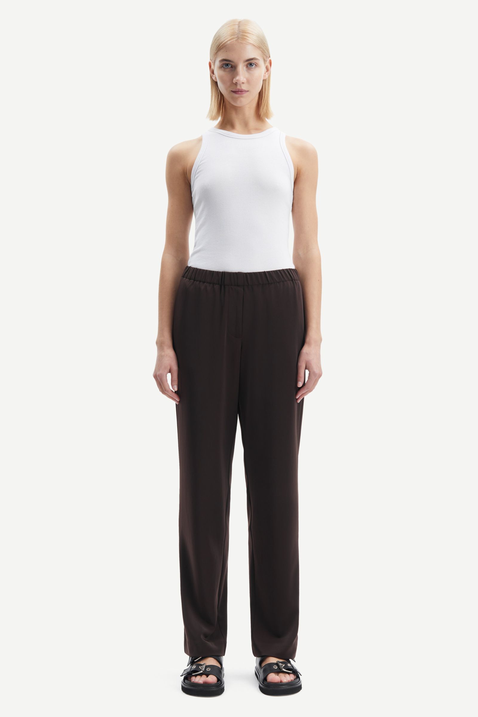パンツ SAMSOE SAMSOE Women Straight Pants F23400141CLR001556 Blue Hoys straight pants 7331 Caribou | Samsøe Samsøe®