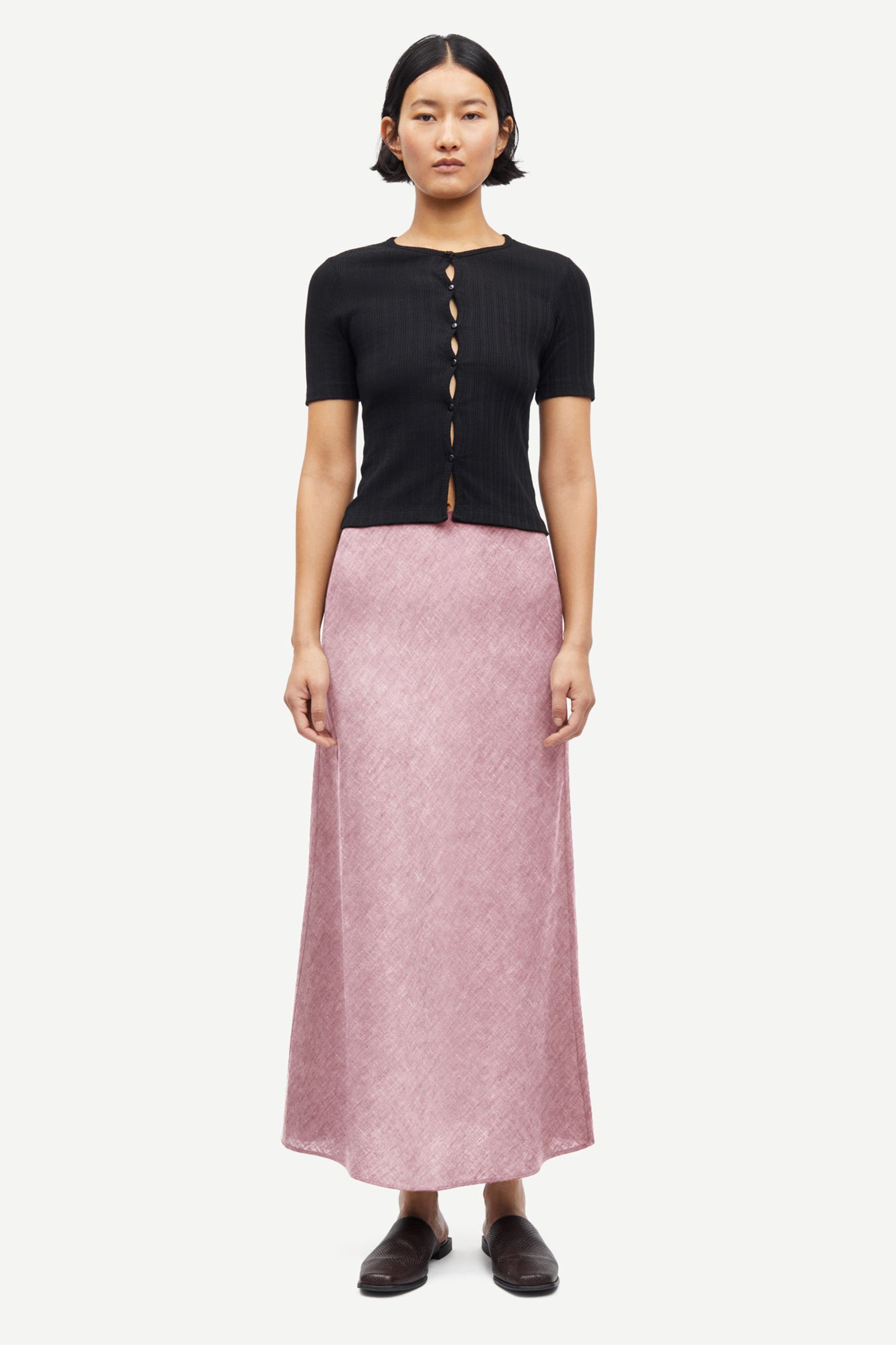 Saagneta long skirt 14329 Orchid Haze Mel. | Samsøe Samsøe®