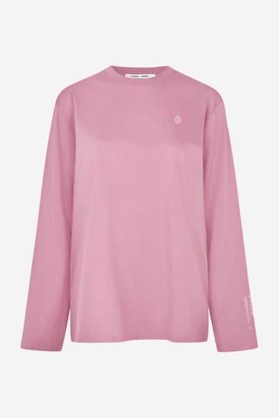 Sadove ls t-shirt 15276 Orchid Stamp — Samsøe Samsøe
