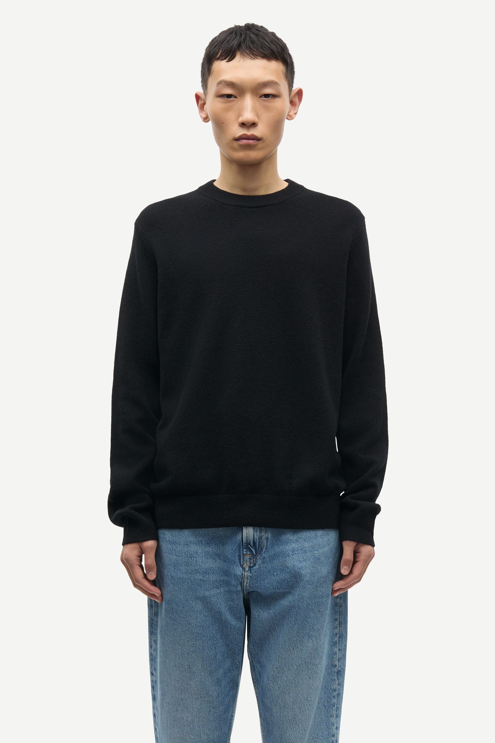 Isak Knit Sweater 15010 Black | Samsøe Samsøe®