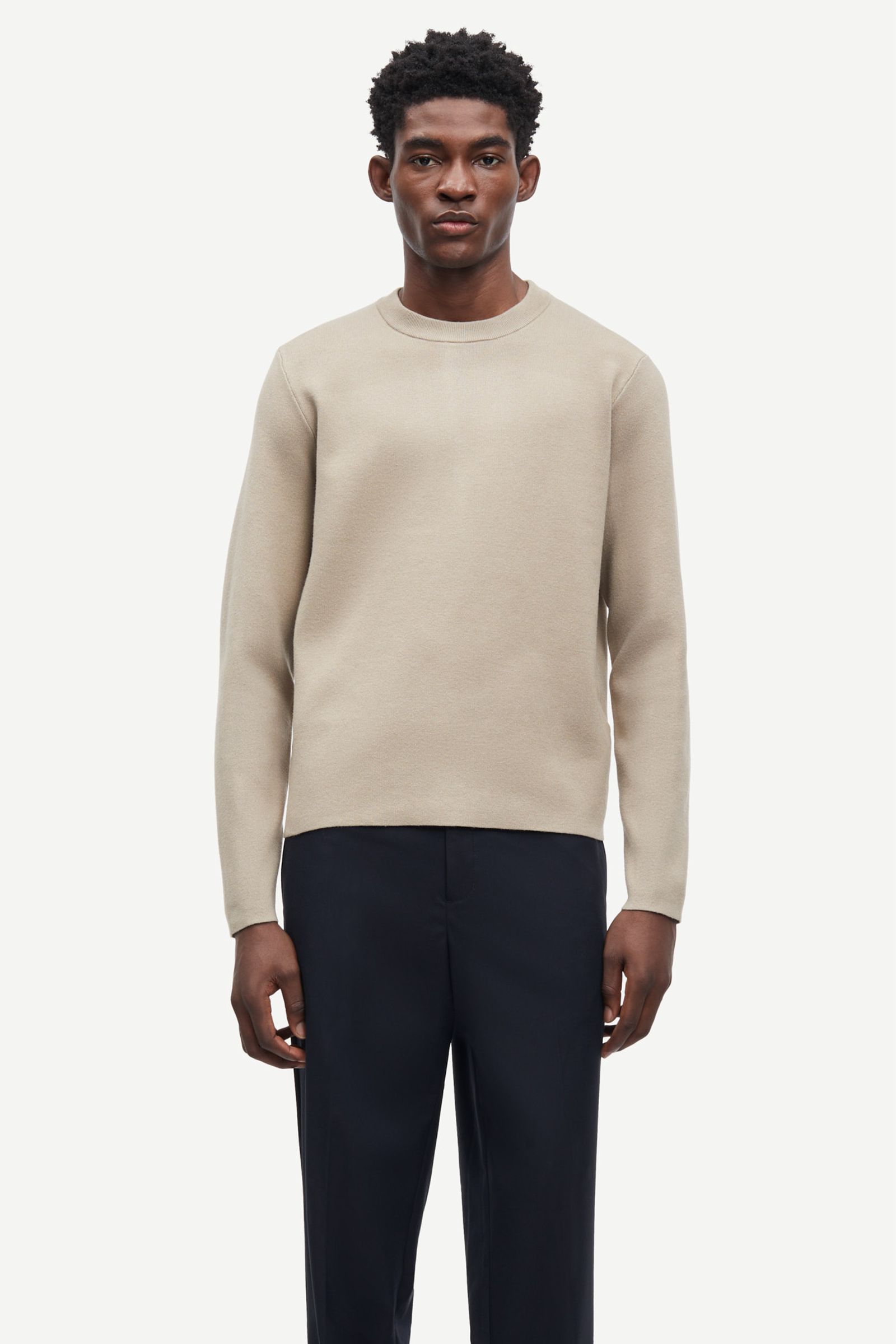 Women's Sand crewneck cashmere | Tricot GOLD PURE CASHMERE