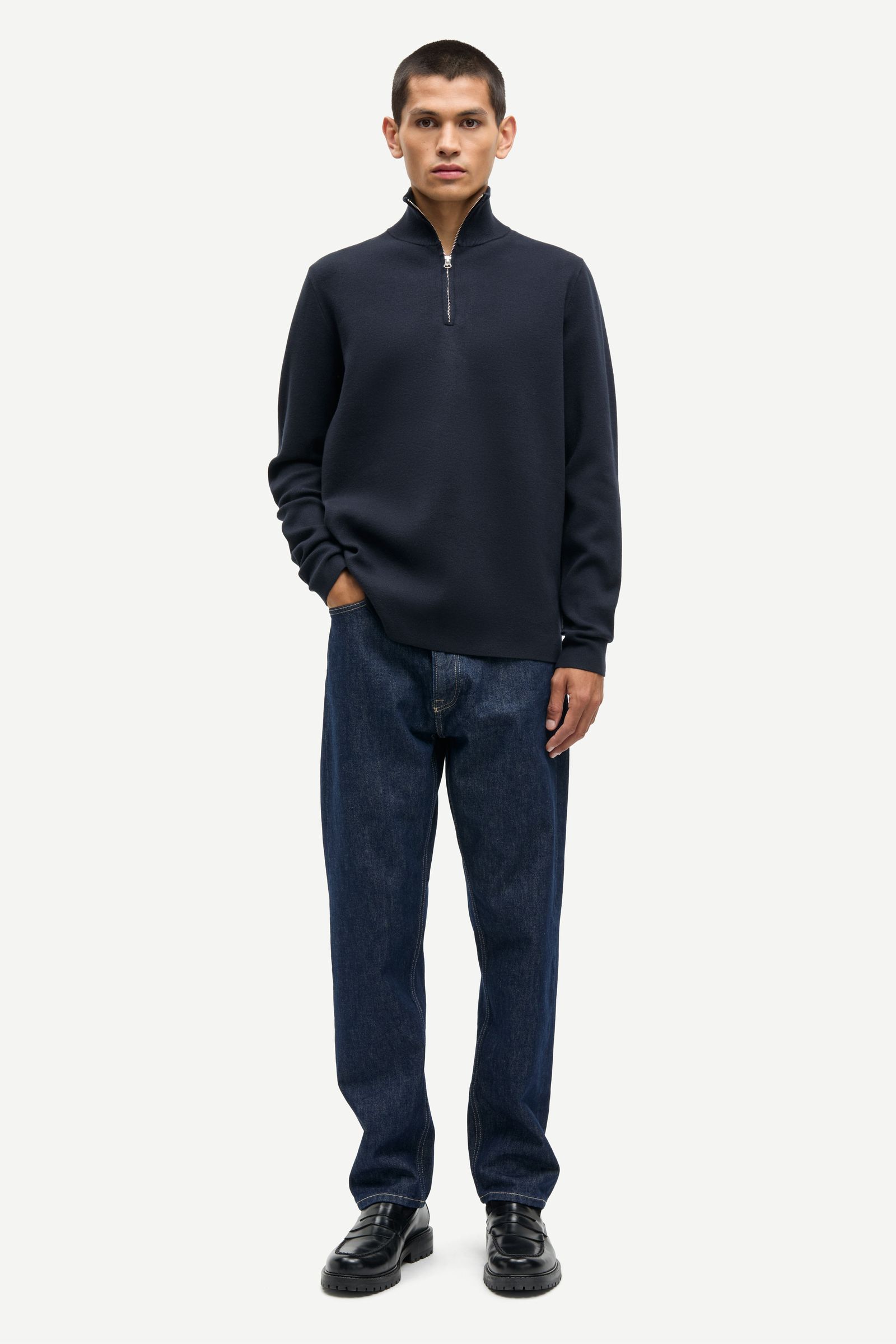 Gunan turtle neck zip 10490 Sky Captain | Samsøe Samsøe®
