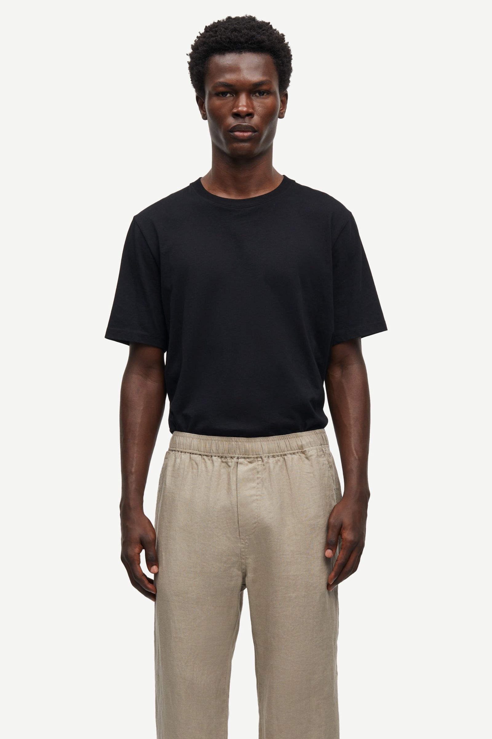 【COSYHARU】Beige Gray & Black Pine Bizo Wide Slacks Sajabari X trousers 14329 Greige | Samsøe Samsøe®