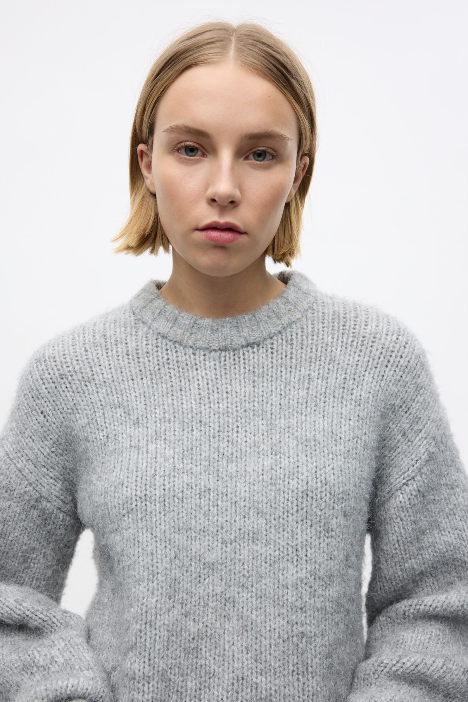 ENPORTER LS KNIT 7116 Mid Grey Mel | Envii®