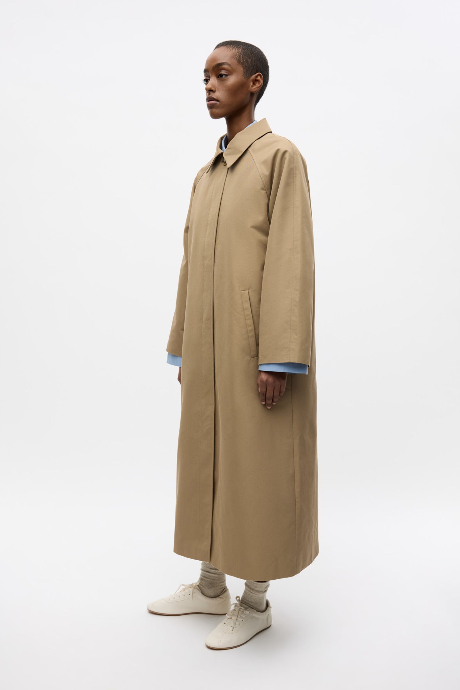 ジャケット・アウター Acka volume sleeve trench coat acka】volume sleeve trench coat