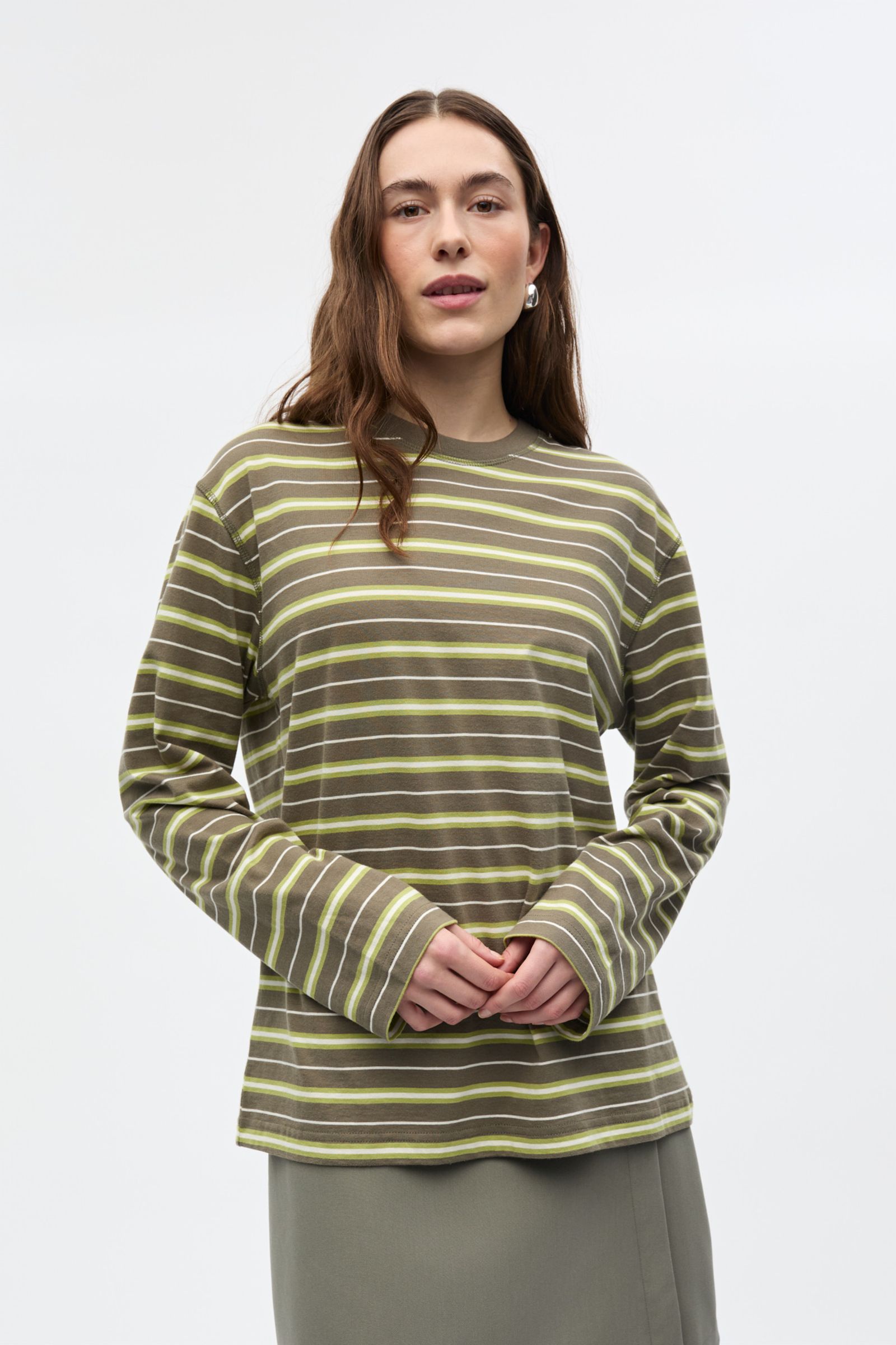 ENKULLA LS STRIPE 5310 Smokey Fern Stripe | Envii®