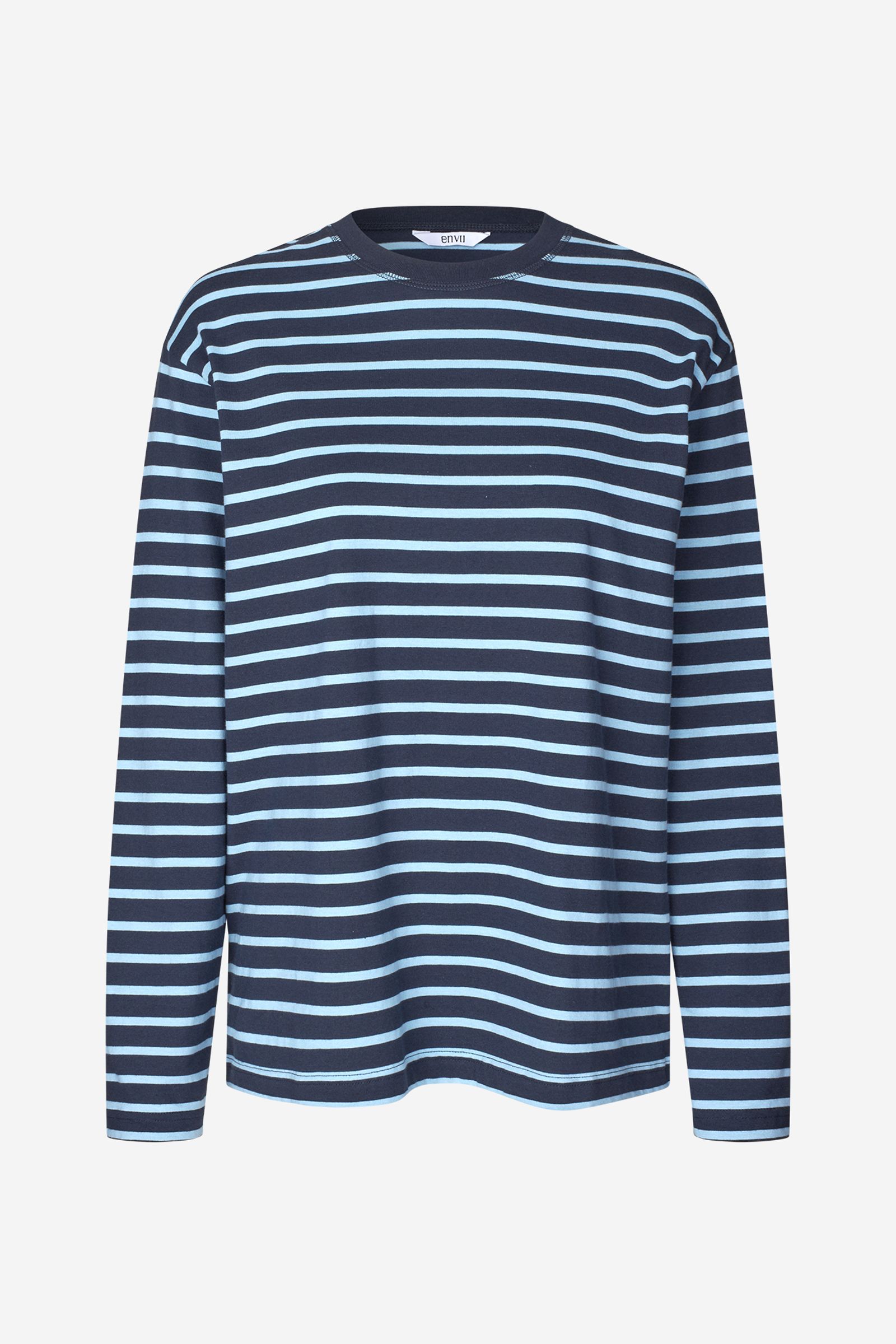 ENKULLA LS STRIPE 5310 Navy powder blue stripe | Envii®