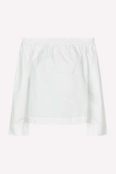 White Harriet long-sleeve top