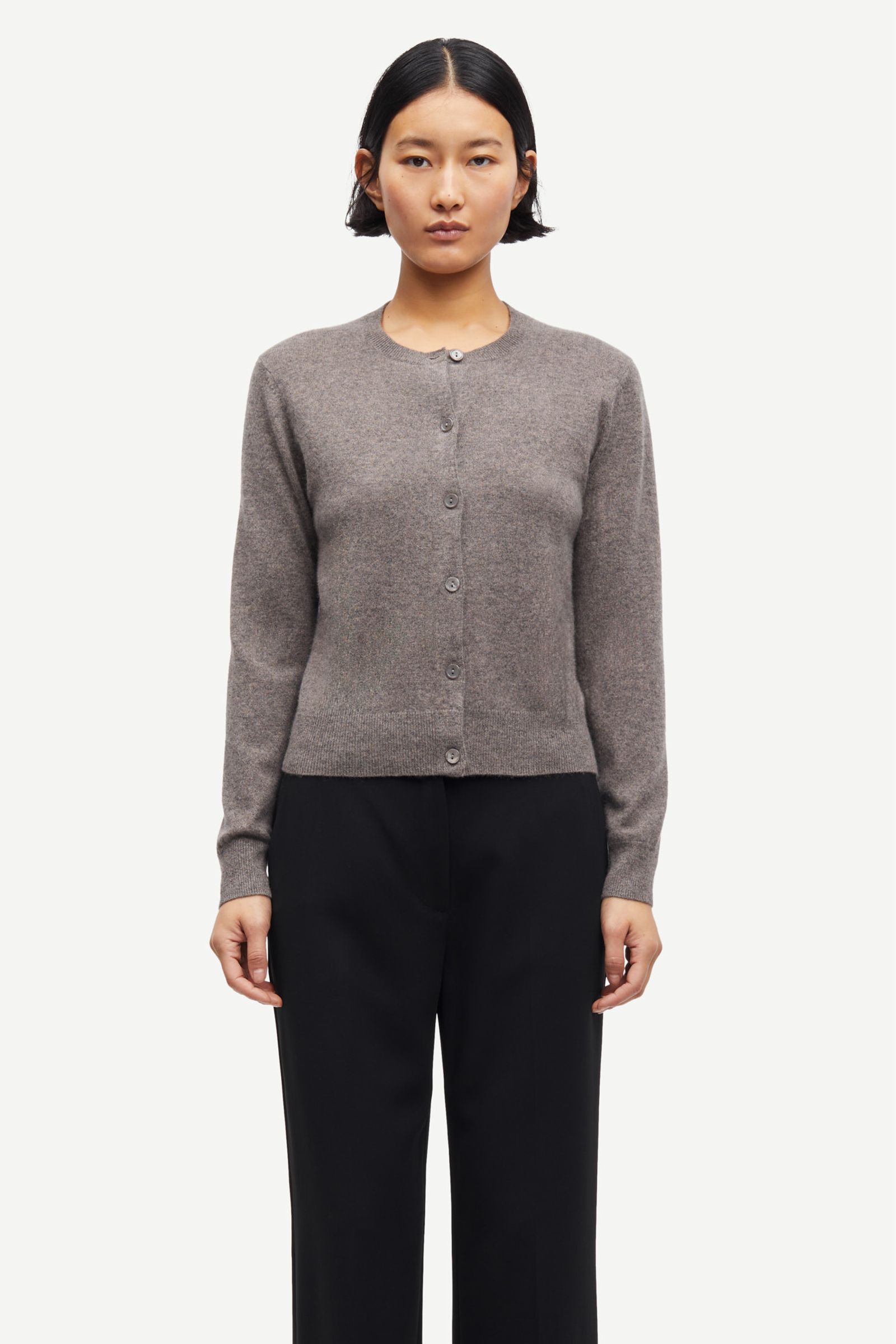 Saboston Cardigan 6304 GREY BLUE MEL. | Samsøe Samsøe®