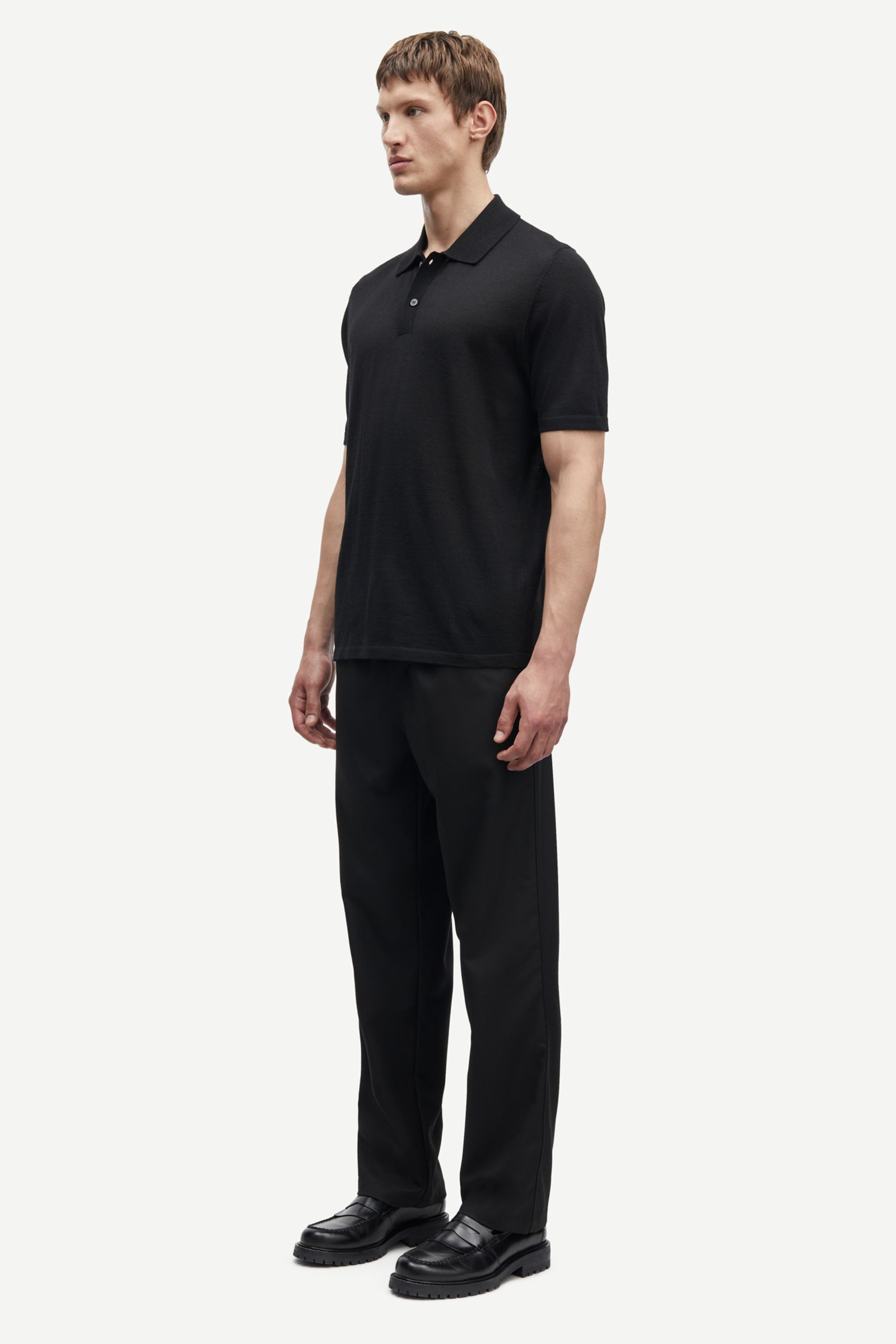 Sarowan knit polo 15477 Black | Samsøe Samsøe®