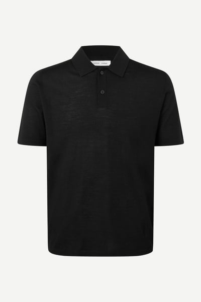 Sarowan knit polo 15477 Black | Samsøe Samsøe®