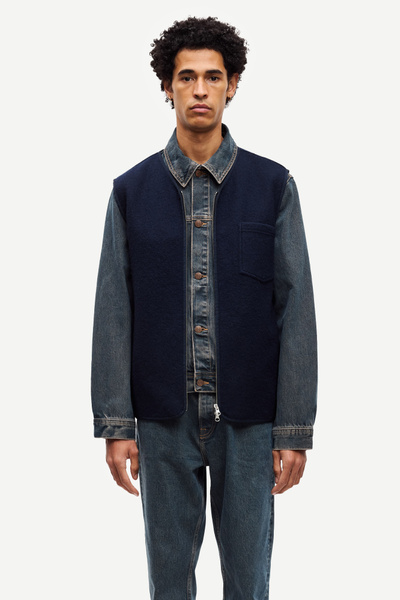 Saboy vest 15692 Dark brown crackled | Samsøe Samsøe®