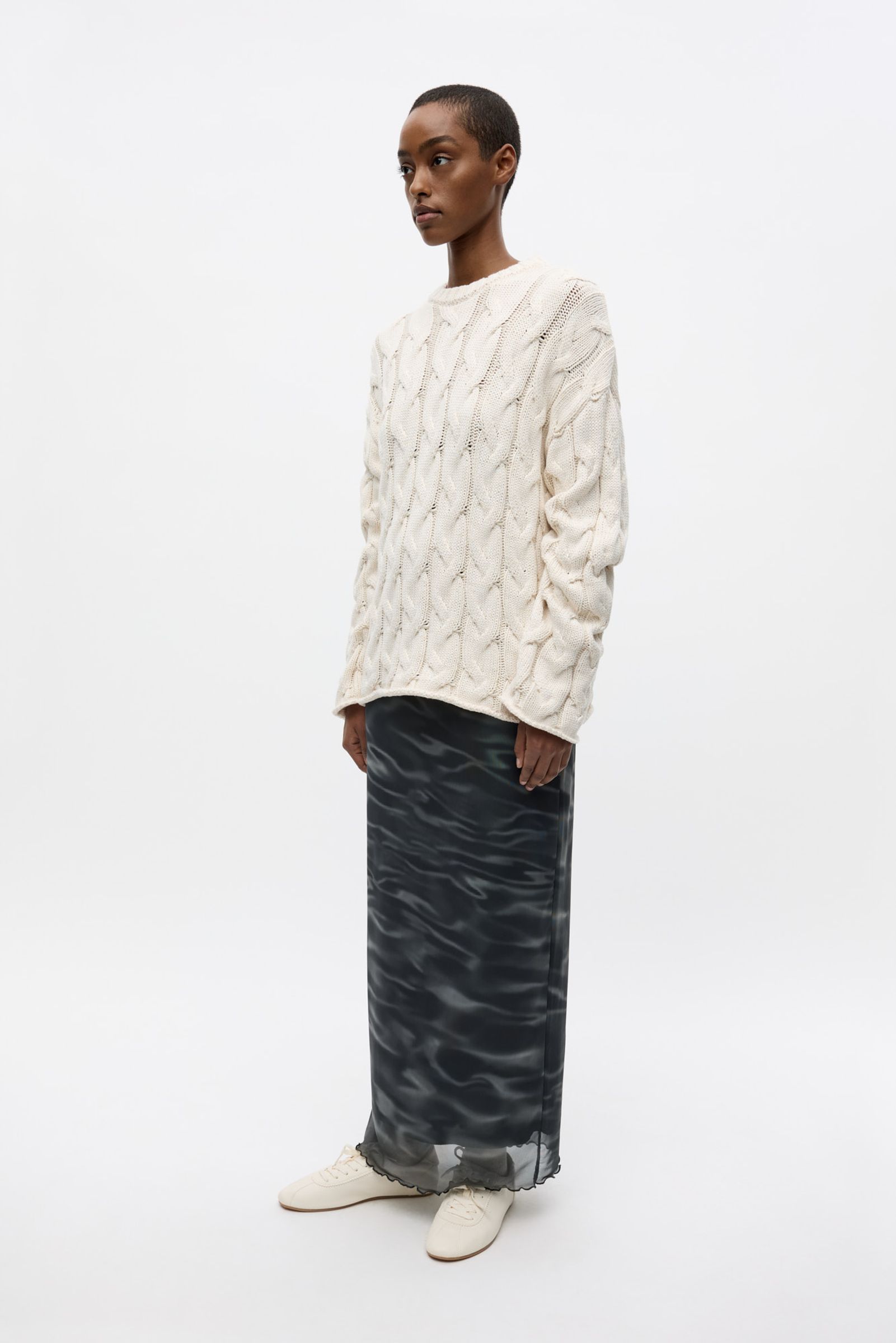 ENFIONA LS O-N KNIT 5190 Oatmeal Speckle | Envii®