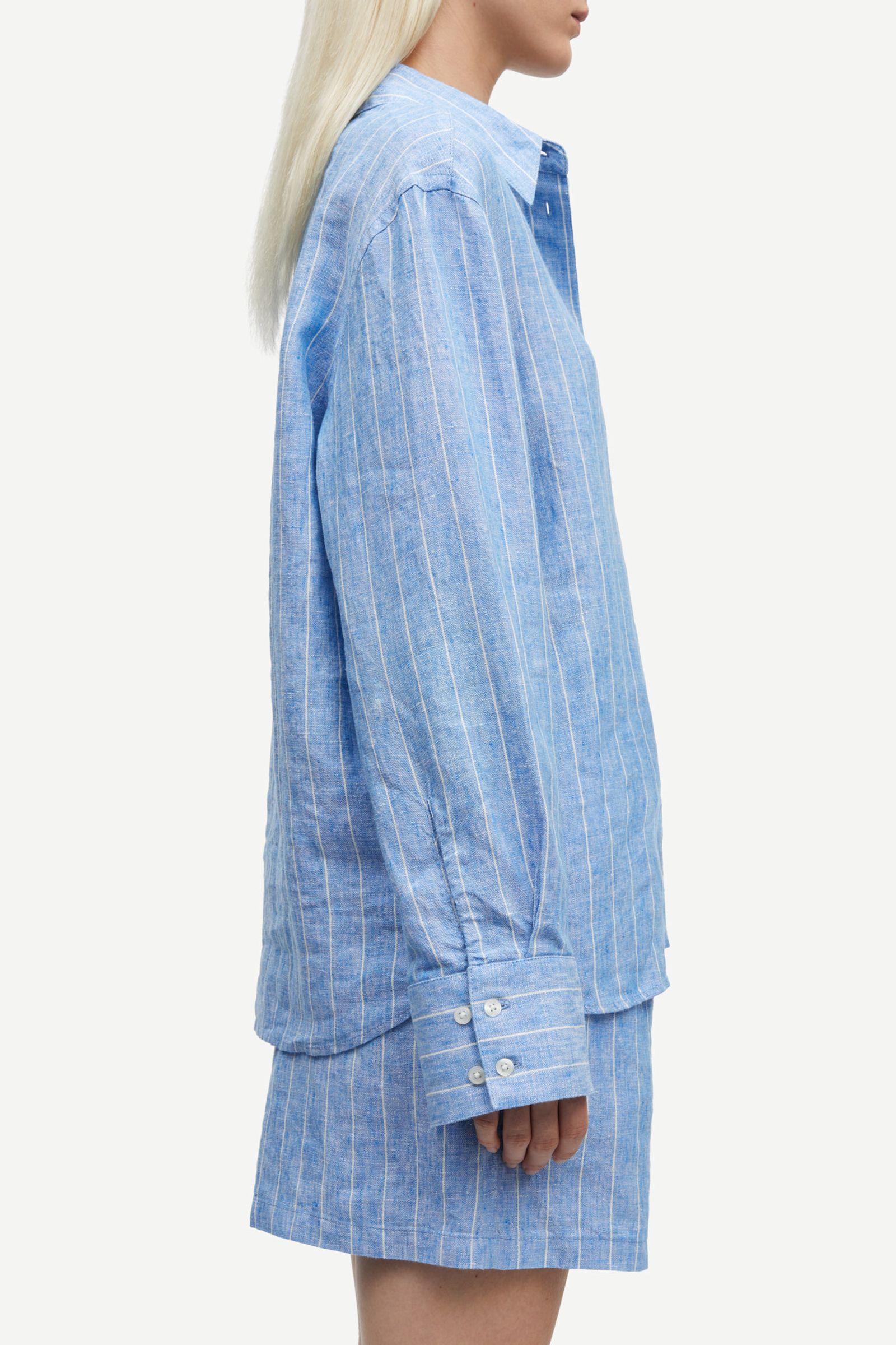 MODEST MOOD / 韓国　MARINE BLUE SHIRT Plain-coloured Korean shirt sky-blue | Calliope