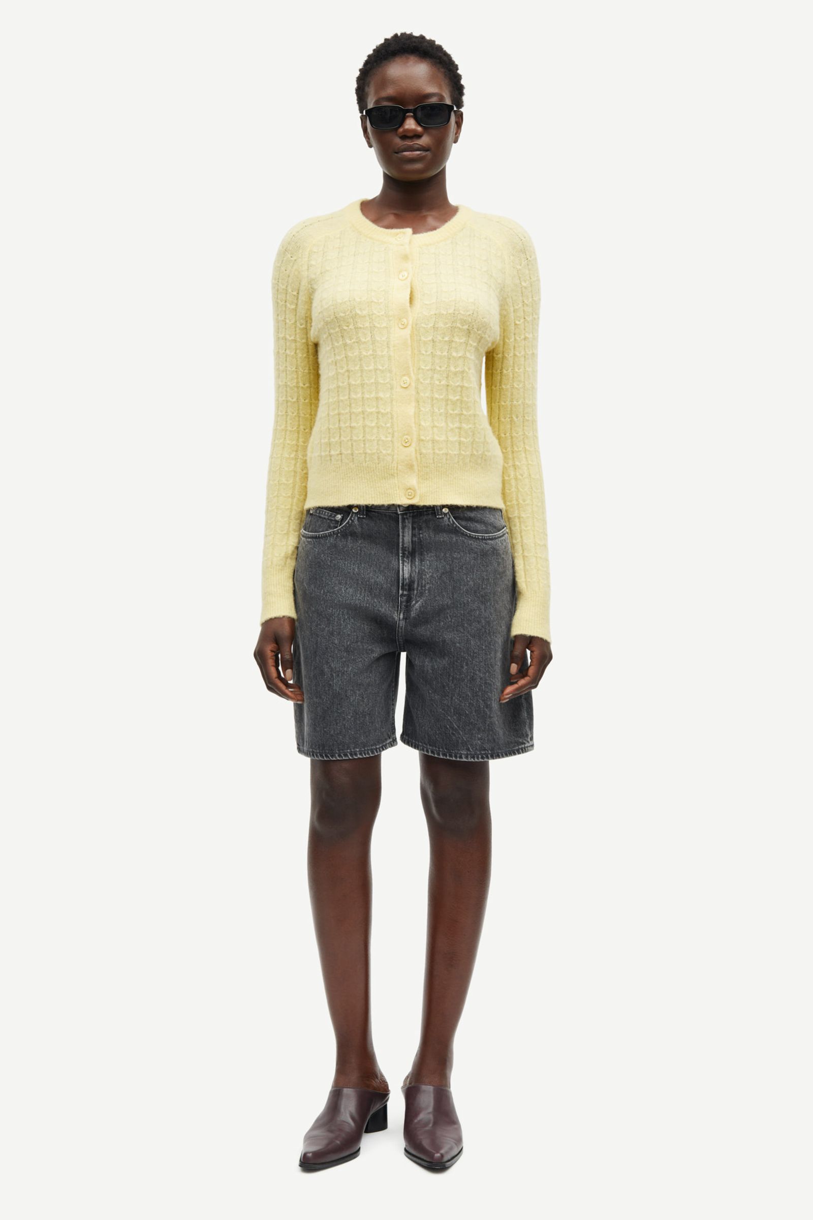 Sabarbara cardigan 15557 Dusty Yellow | Samsøe Samsøe®