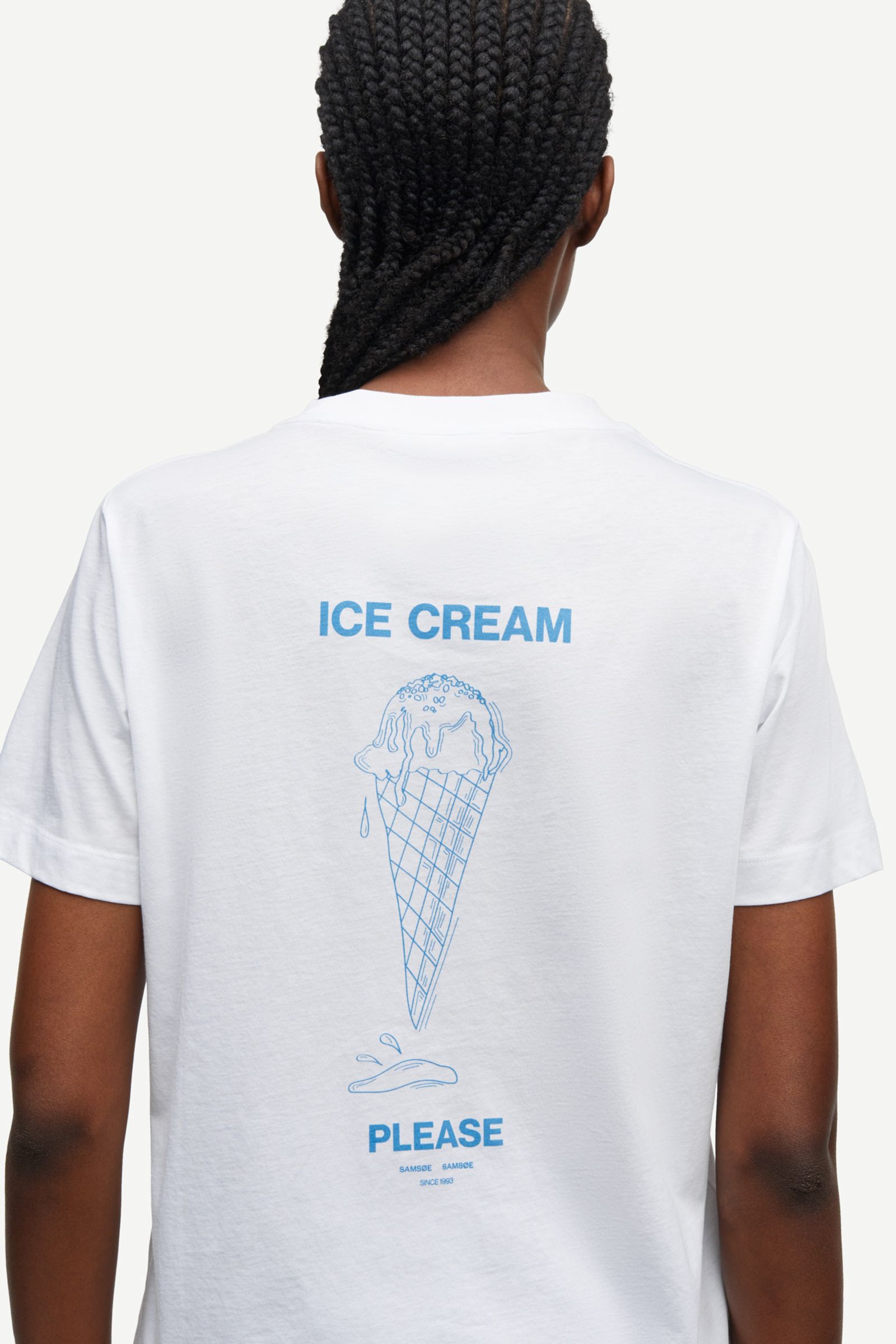 SAMSOE & SAMSOE アイスクリームTシャツ Sacamino ss t-shirt 15276 Ice Blue Jasper | Samsøe Samsøe®