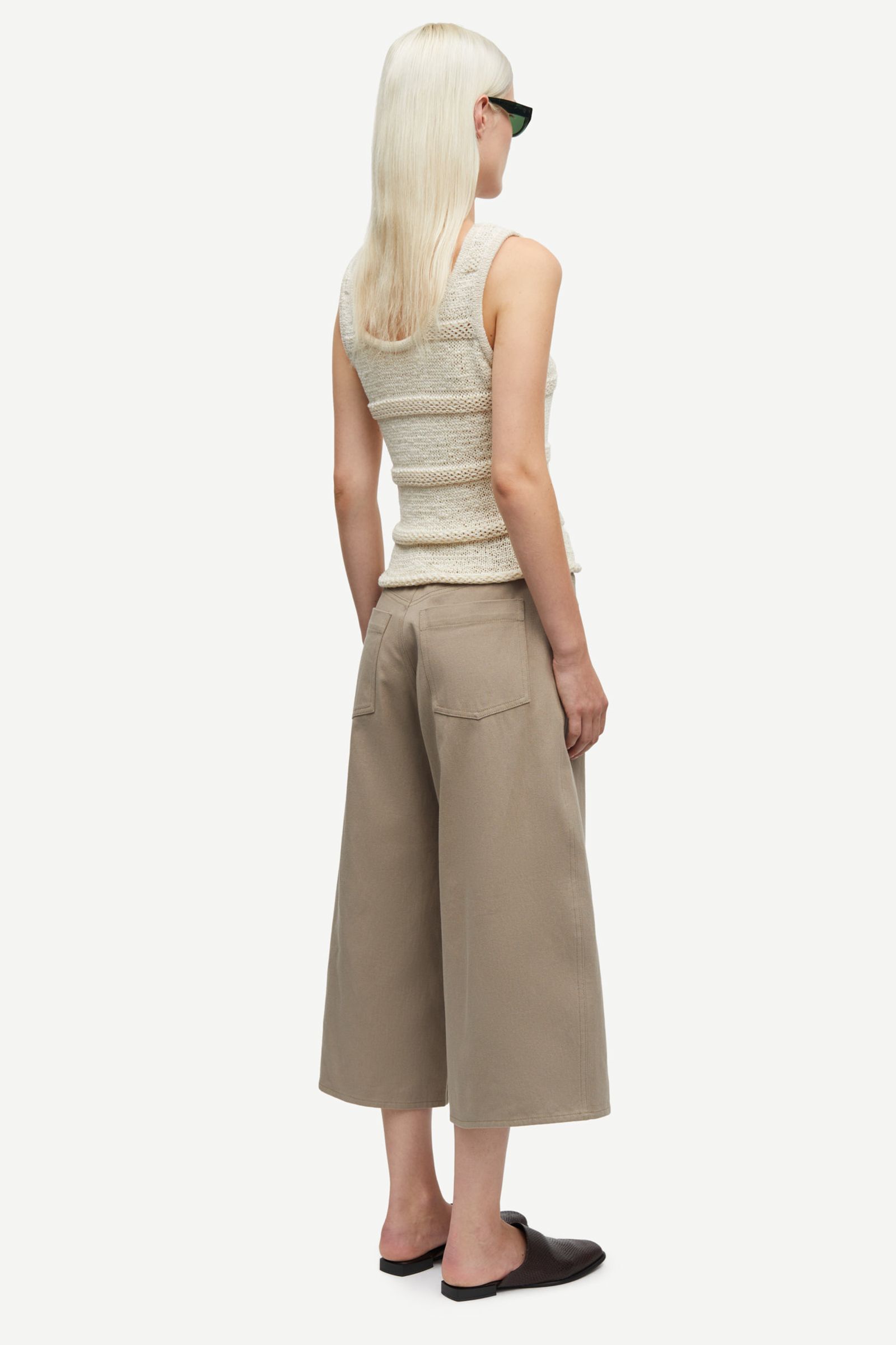 美品✨Theory　SAXONY WIDE.CROPPED.CULOTTE XL Viscose Belted Culotte | Theory
