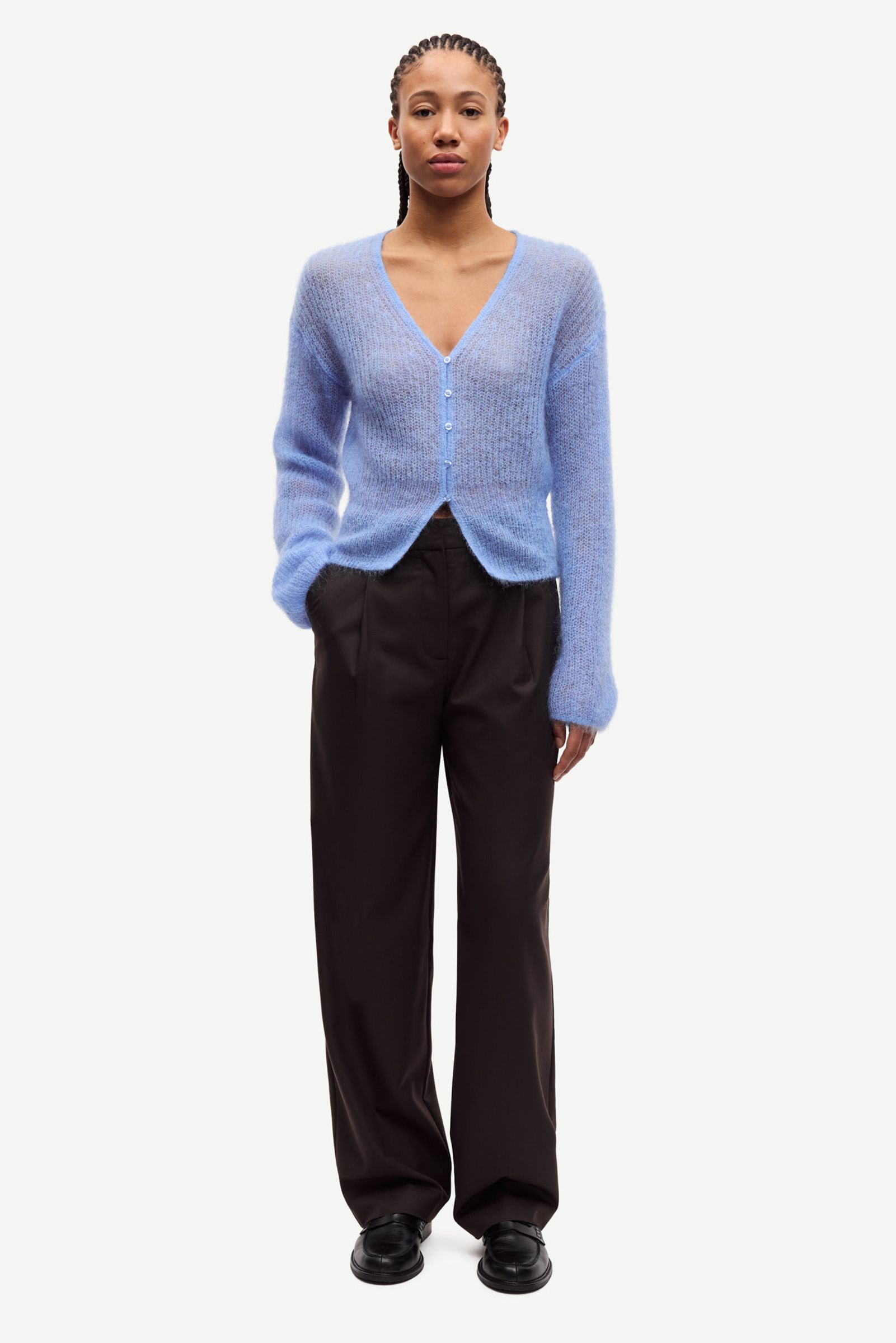 UNSLACKS サマーコーディロイ Sapoppie cardigan 15733 Della Robbia Blue | Samsøe Samsøe®