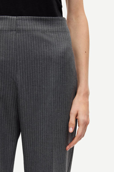Sacorla trousers 15496 Dark Gull Gray Pinstripe | Samsøe Samsøe®