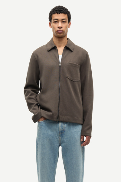 Sahannes full zip 15509 Black Olive | Samsøe Samsøe®