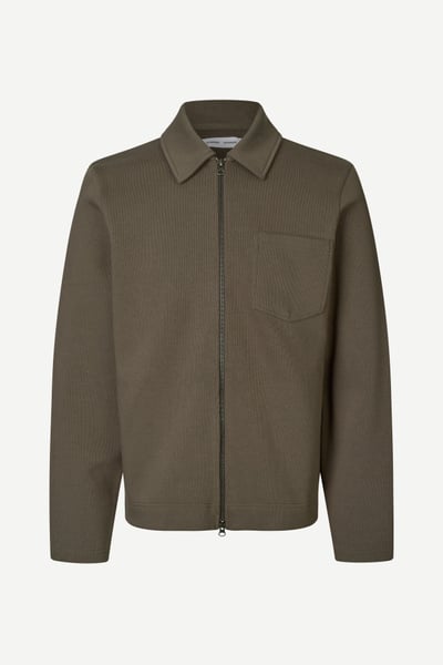 Sahannes full zip 15509 Black Olive | Samsøe Samsøe®