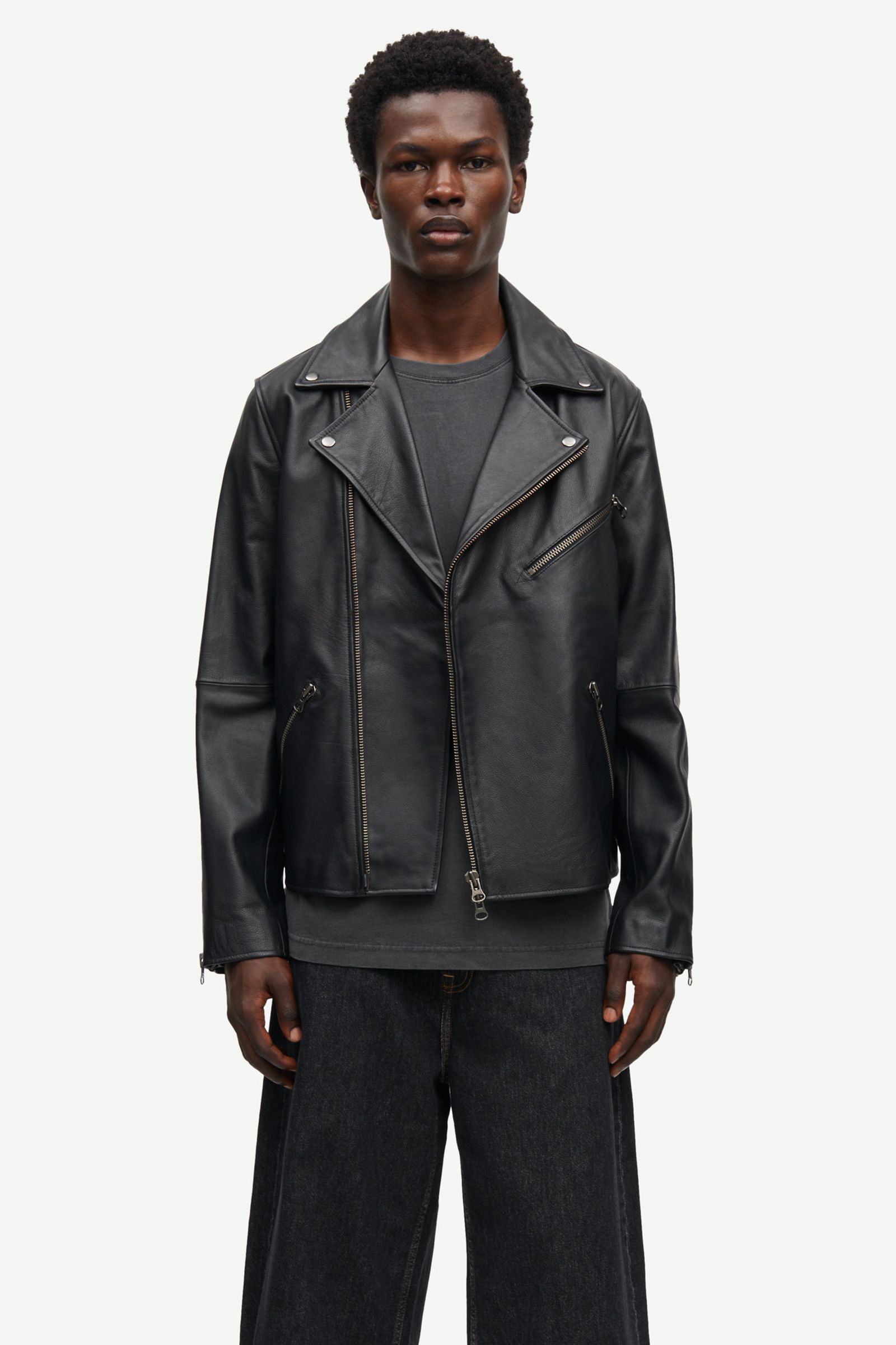 ジャケット [beirut]SIGNATURE BUTTON WORK JACKET (BLACK) NII Mens Casual Button Front Short Length Coat Jacket Black