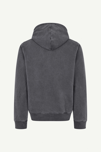 Sanik zip hoodie 15509 Black oyster mel. | Samsøe Samsøe®