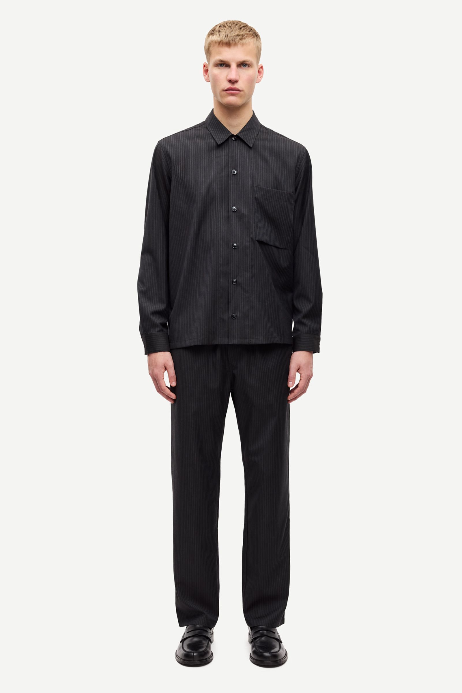 Sajabari X trousers 15715 Turkish coffee pinstripe | Samsøe