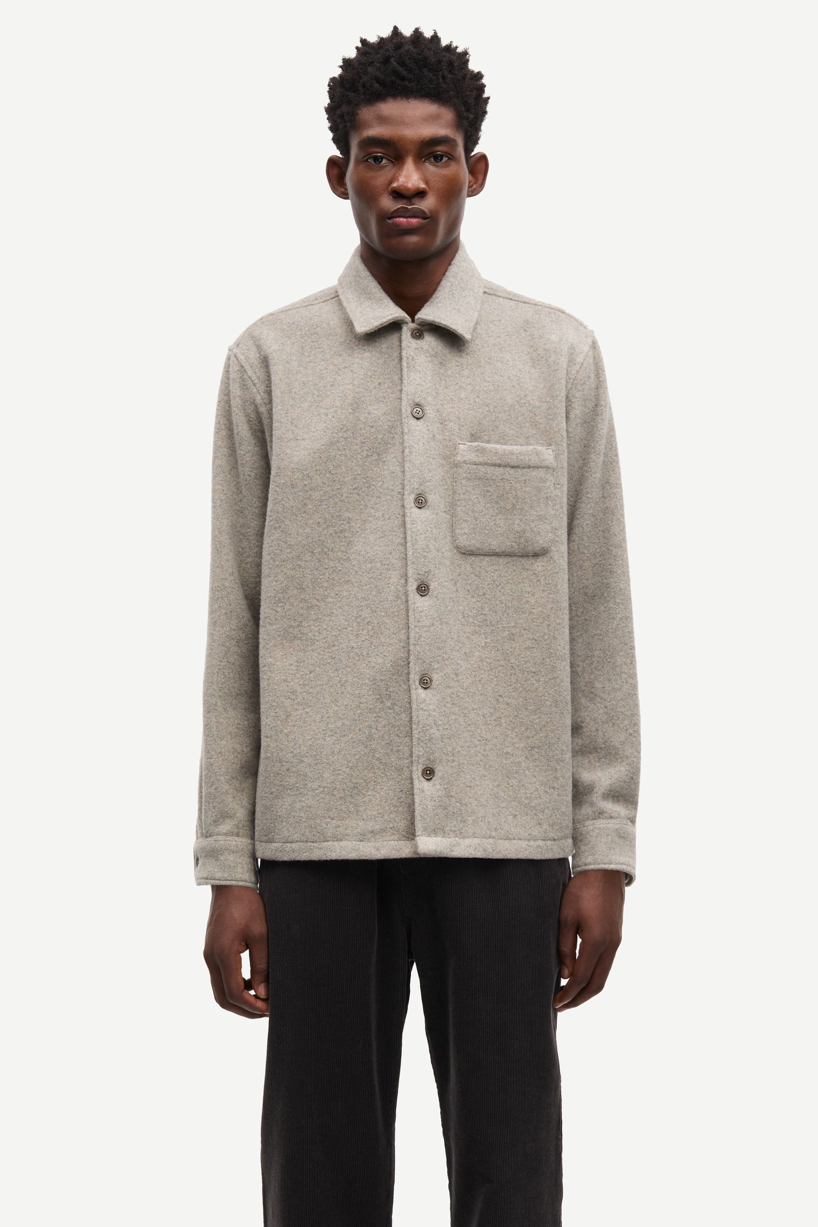 Sadamon JJ overshirt 15736 Elephant Skin | Samsøe Samsøe®