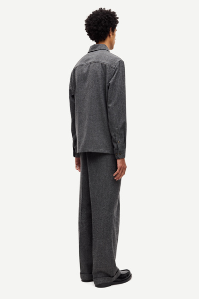 Sacastor X overshirt 15719 Grey herringbone | Samsøe Samsøe®