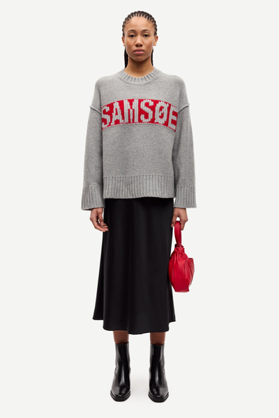 satou 25AW メランジ　ニットベスト　kn25011 sumi　サイズ1 Sakeiku sweater 11250 Bungee Cord | Samsøe Samsøe®