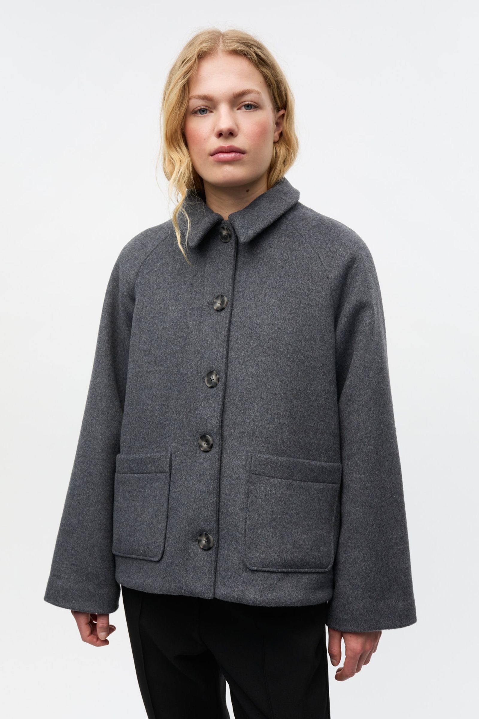 ENKATE SHORT JACKET 7276 Dark Grey Mel | Envii®