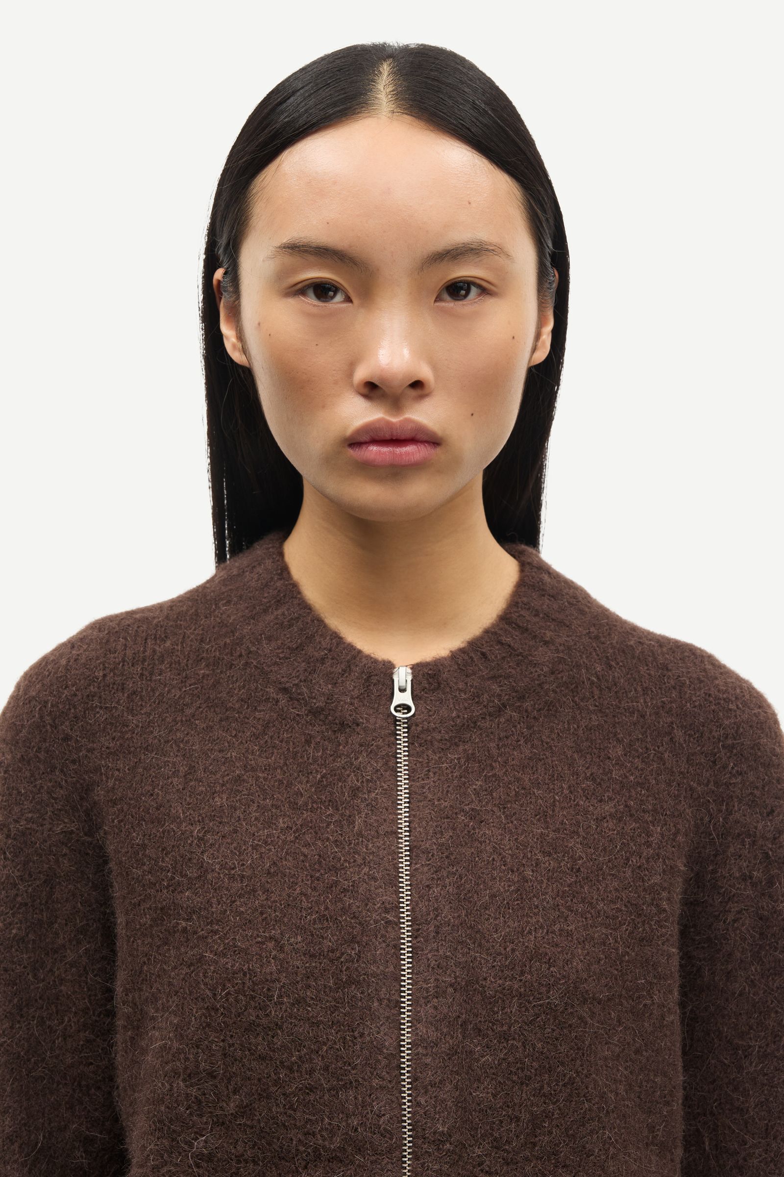 Sajeanine zip cardigan 15425 Black Coffee | Samsøe Samsøe®