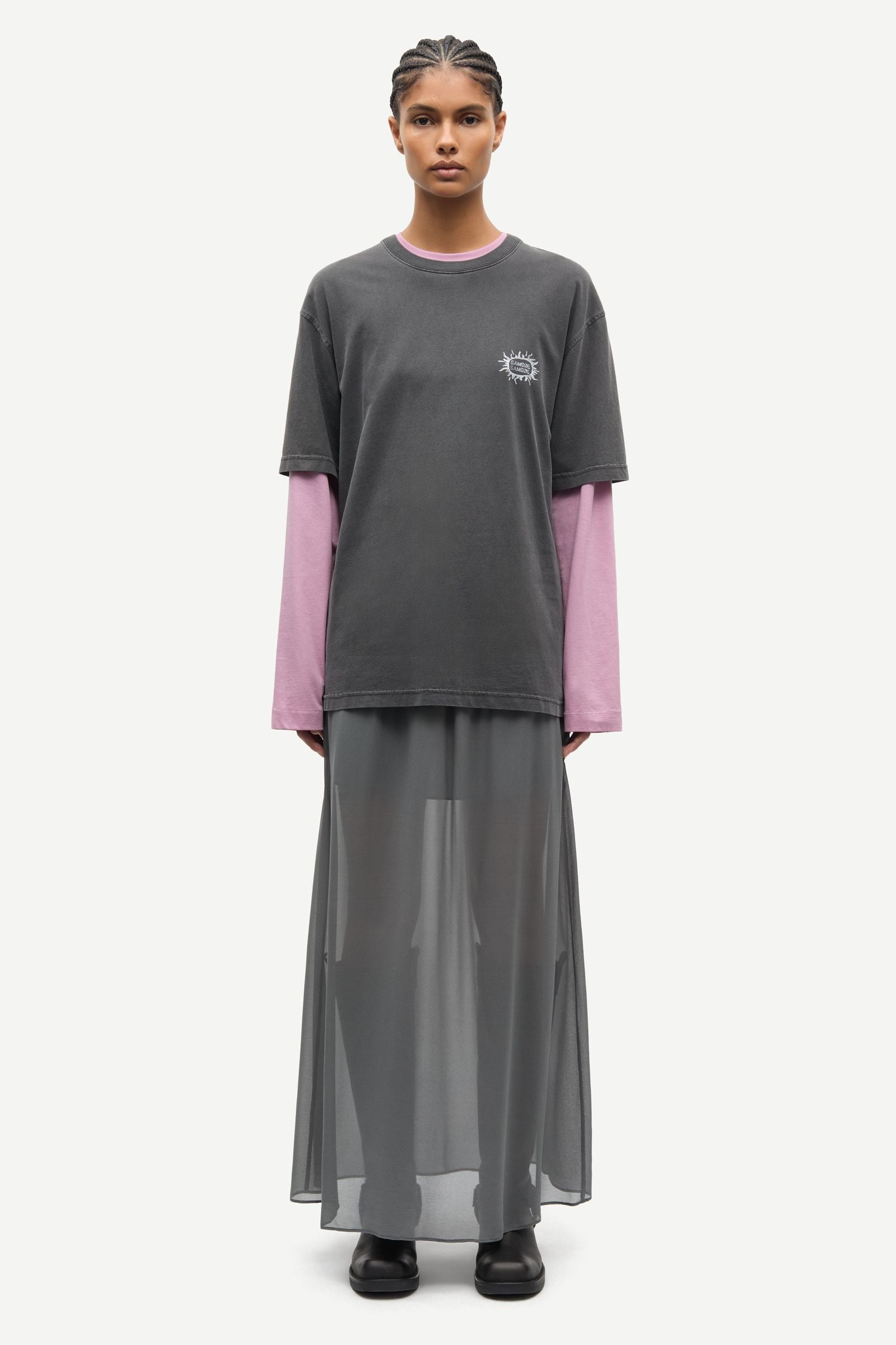 Samika skirt 15932 Gunmetal | Samsøe Samsøe®
