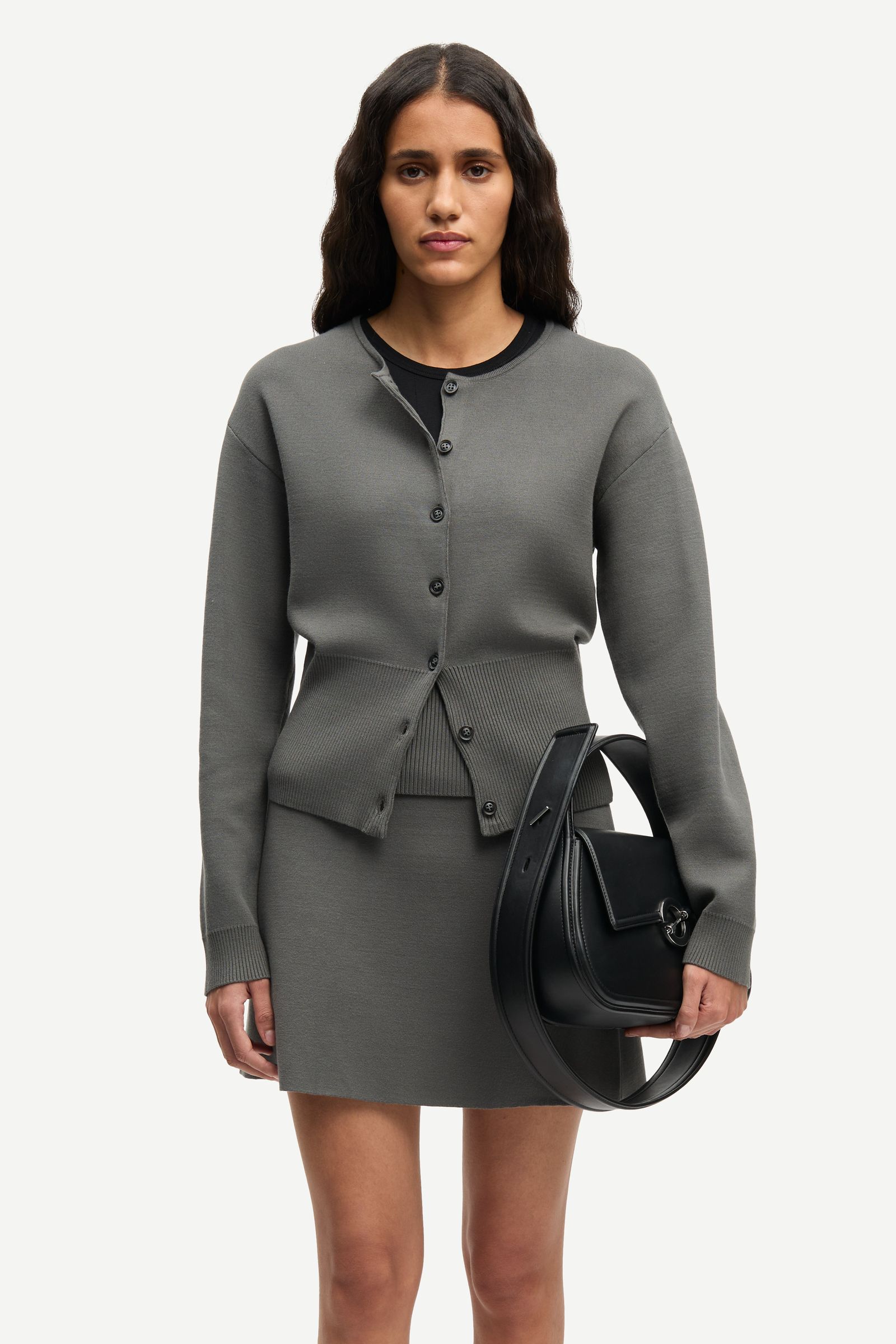 Saanne cardigan 15825 Gunmetal | Samsøe Samsøe®