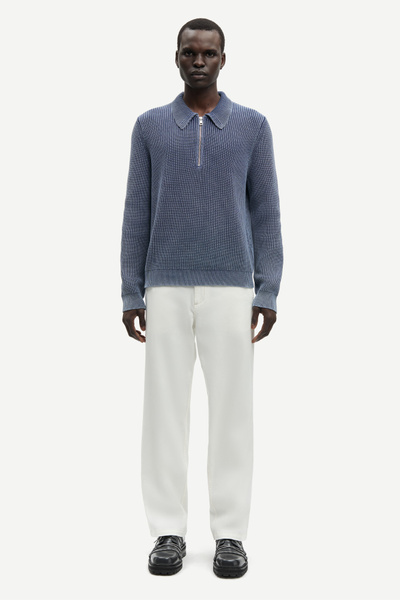 MAATEE & SONS POLO SWEATER 値下げ Saearl HZ polo 15952 Insignia Blue | Samsøe Samsøe®