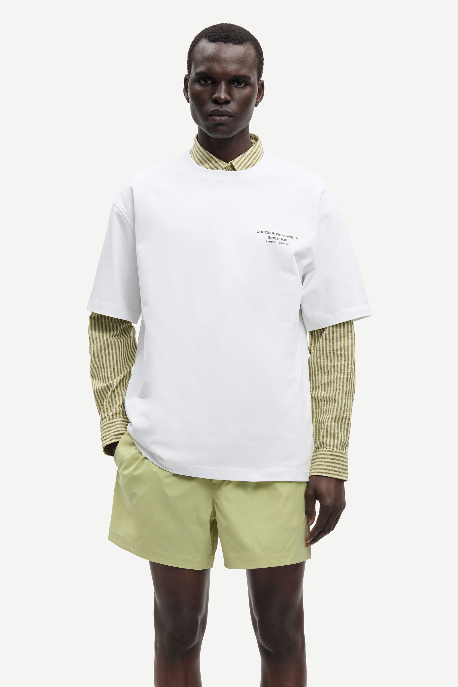 Sacohen t-shirt 11725 Green Stamp | Samsøe Samsøe®