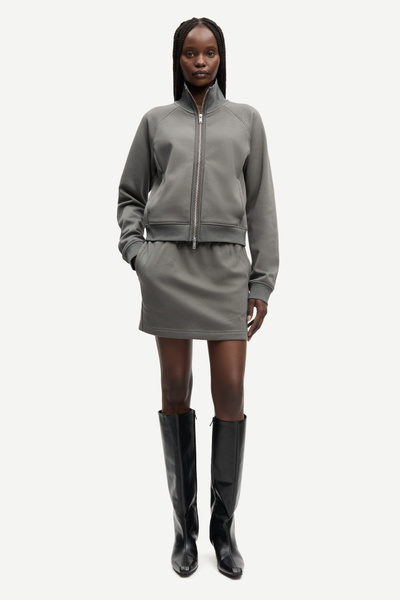 Sakira zip sweat 15905 Gunmetal | Samsøe Samsøe®