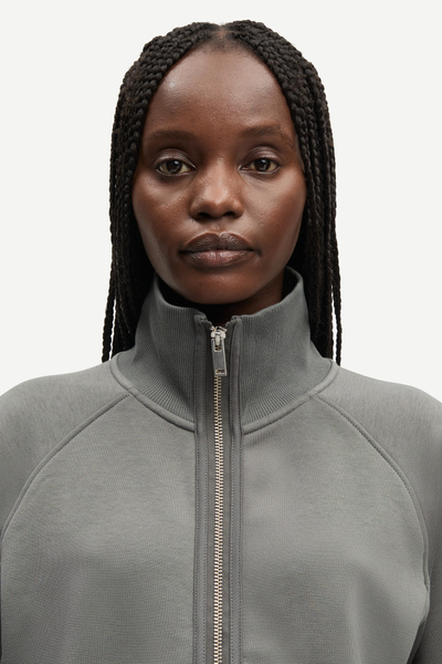 Sakira zip sweat 15905 Gunmetal | Samsøe Samsøe®
