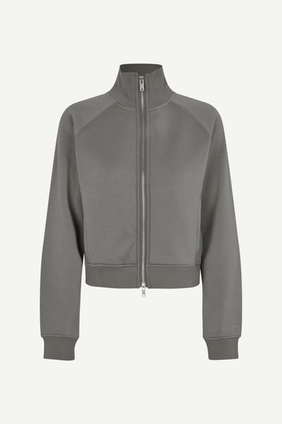 Saki★ Sakira zip sweat 15905 Gunmetal | Samsøe Samsøe®