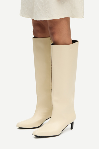 yellowBONE LONG BOOTS ホワイト Samaj high boot treads 16009 Bone White | Samsøe Samsøe®