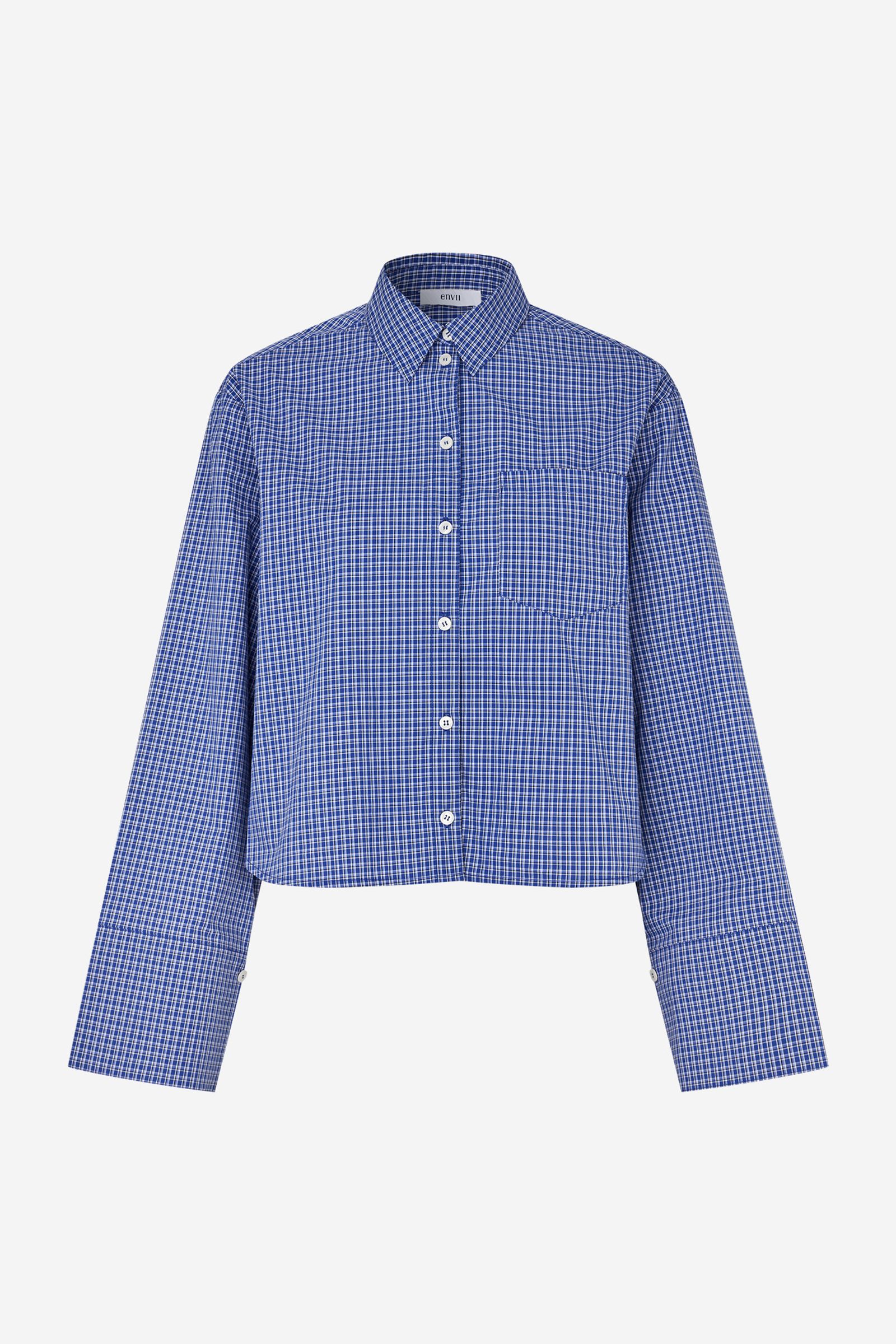 ENWEB LS SHORT SHIRT CH 7354 Classic Blue Check | Envii®