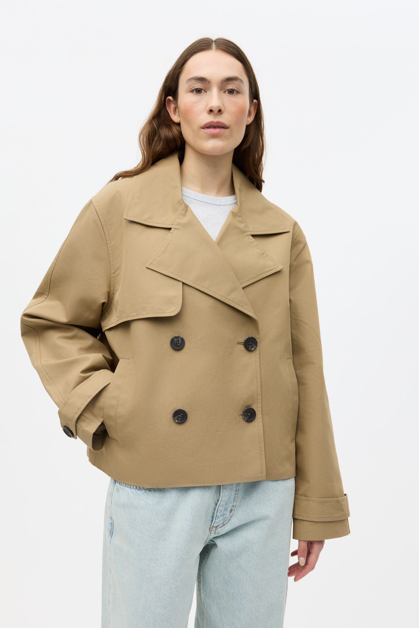 ENSENECA DB SHORT JACKET 6988 SEPIA TINT | Envii®