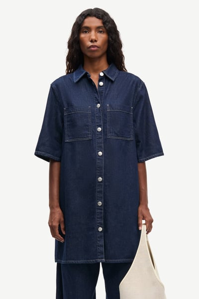 Satilly dress 16014 Soft denim | Samsøe Samsøe®
