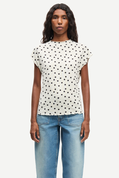 Saumi top 16113 Drifting Dots Egret | Samsøe Samsøe®